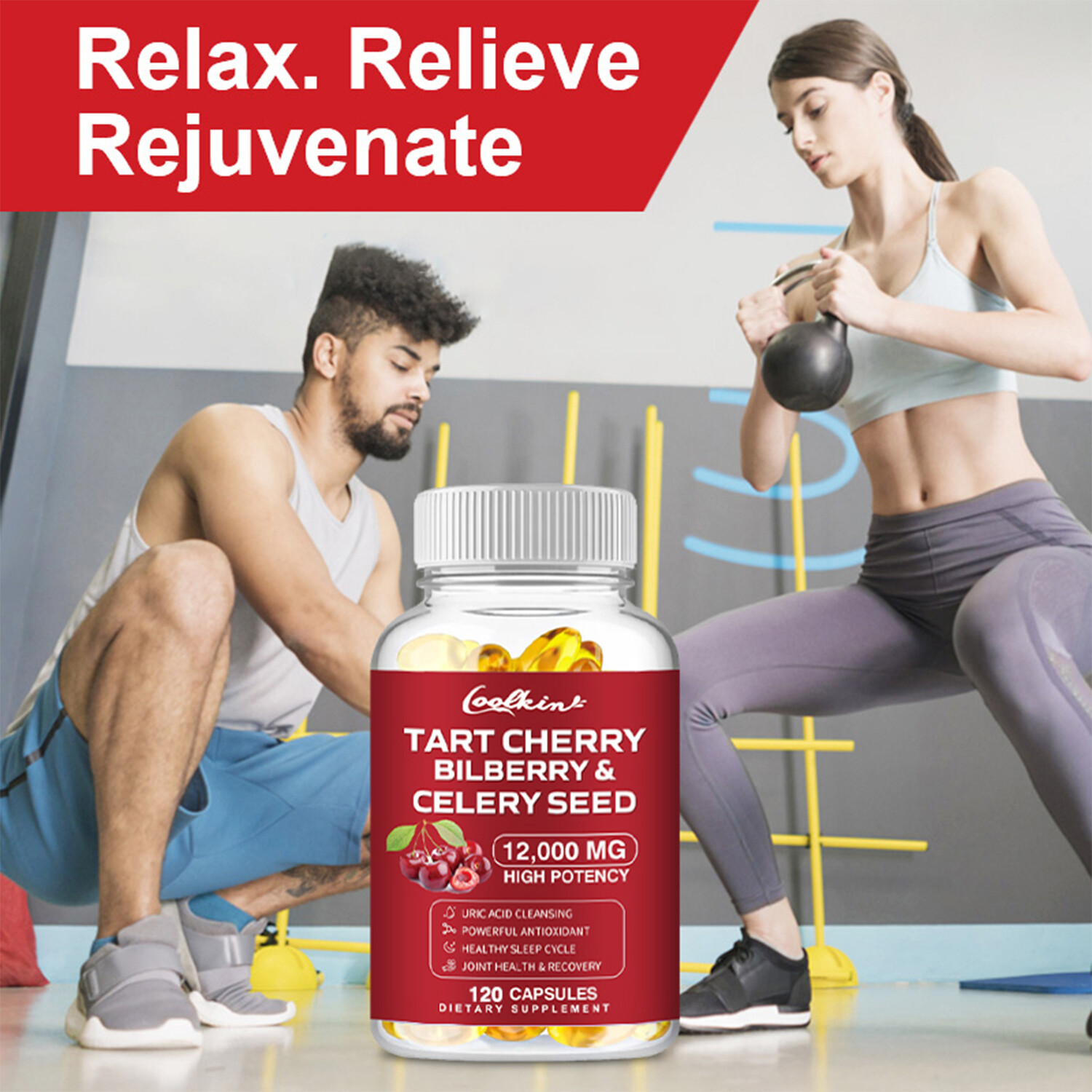 Tart Cherry Bilberry & Celery Seed – Supports Uric Acid, Relieve Joint Pain