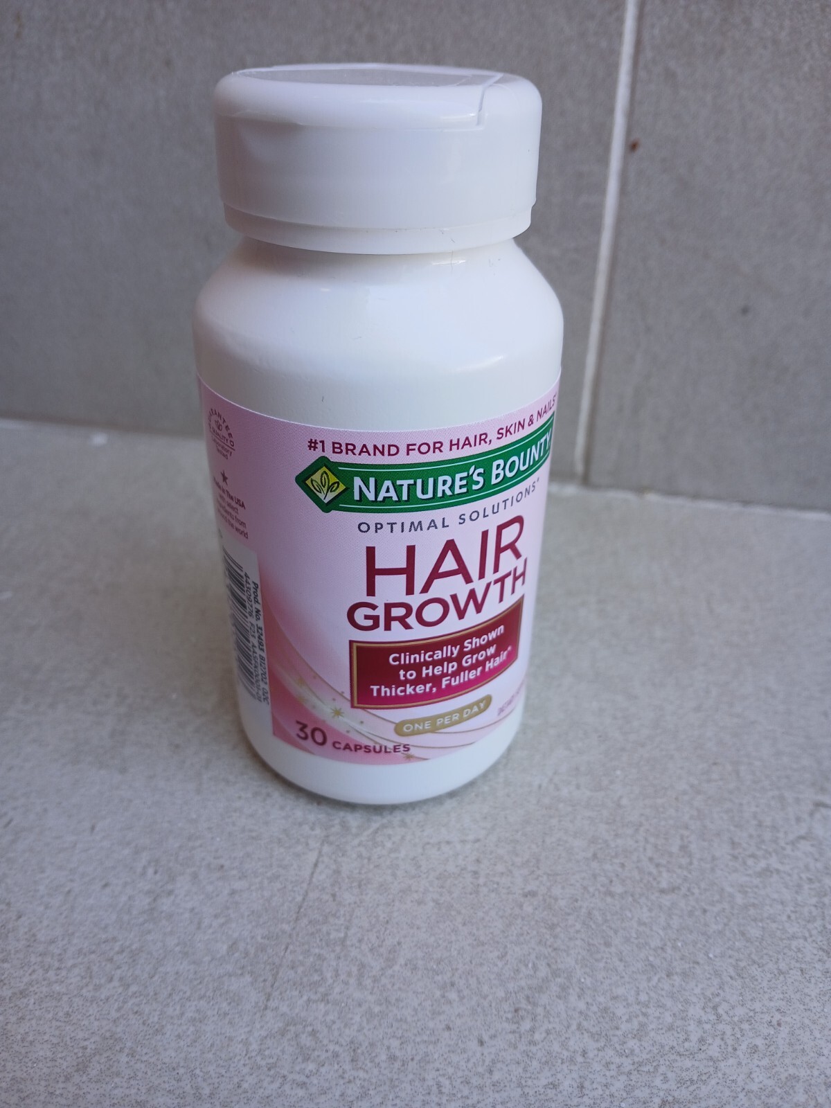 Nature’s Bounty Optimal Solutions Hair Growth 30 Caps Exp 12/2025