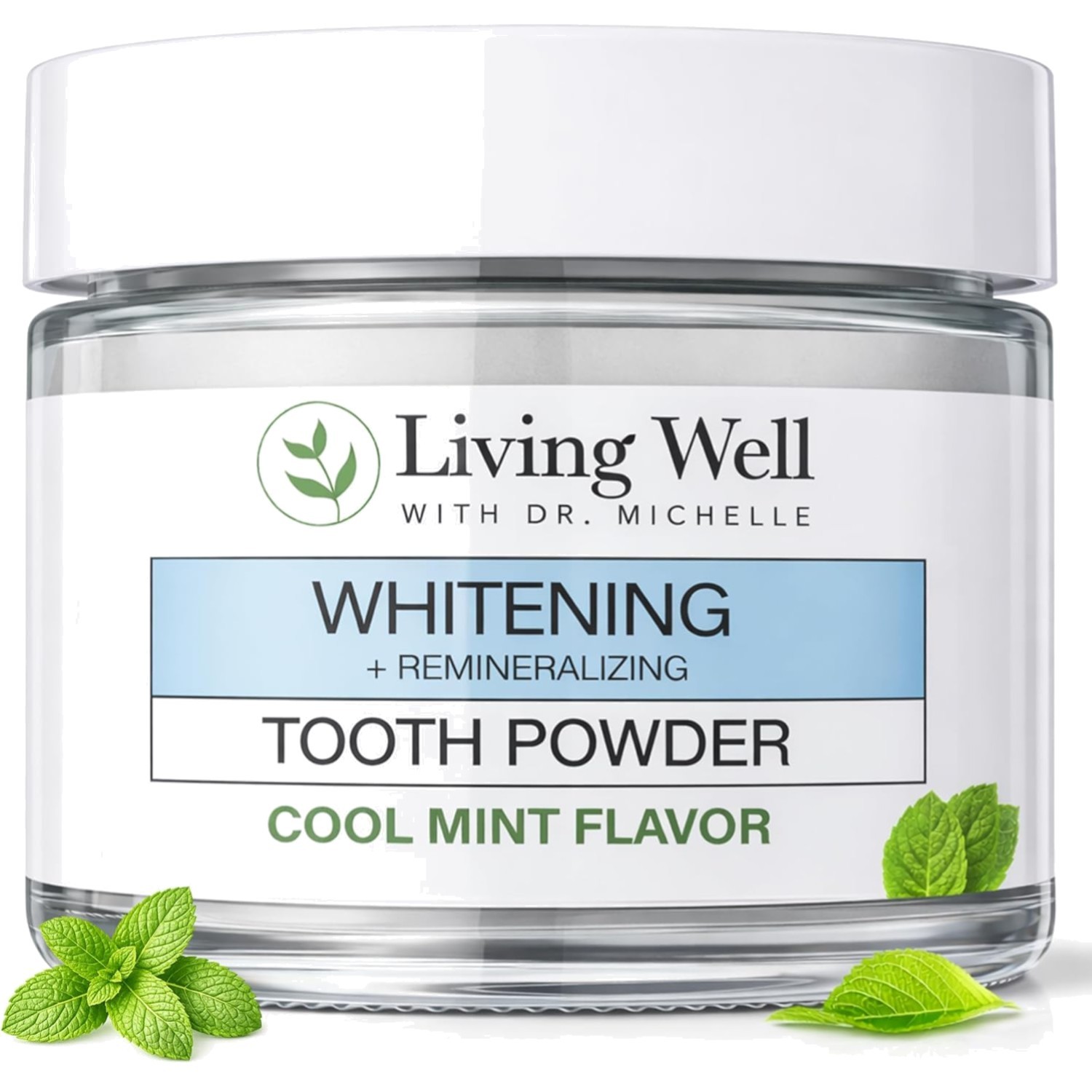 Remineralizing & Whitening Tooth Powder Cool Mint | Fluoride-Free Hydroxyapat…