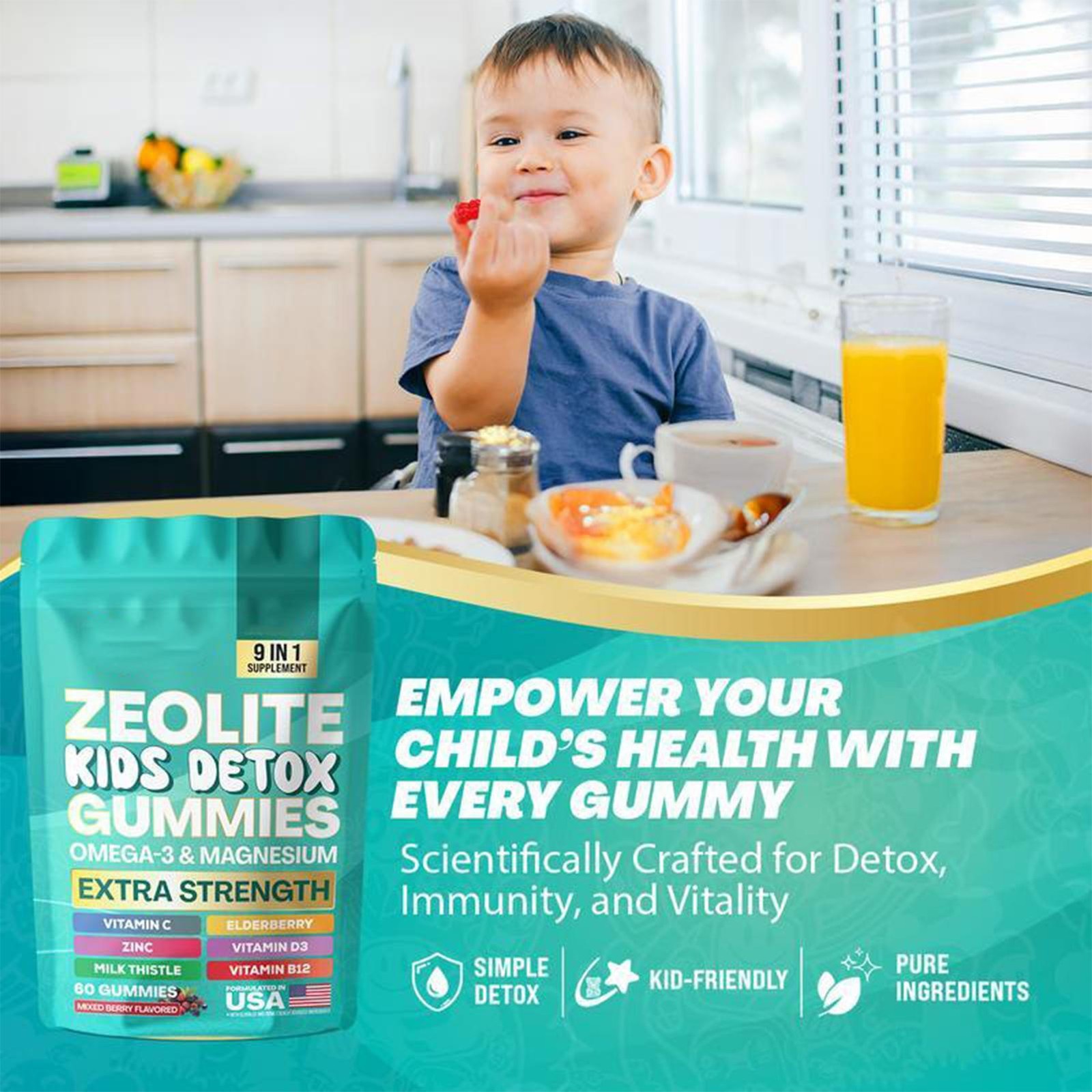 Zelot Detox Chewable Soft Candy – Mixed Berry Flavor -Multi-functional-60 Pieces