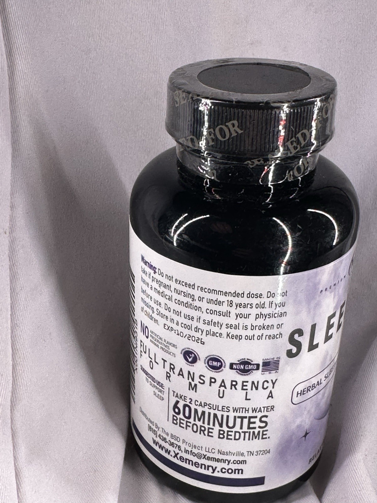 Sleep Well – Lemon Balm, L-Theanine, Chamomile, Vallerian, 120 Ct No Exp Listed
