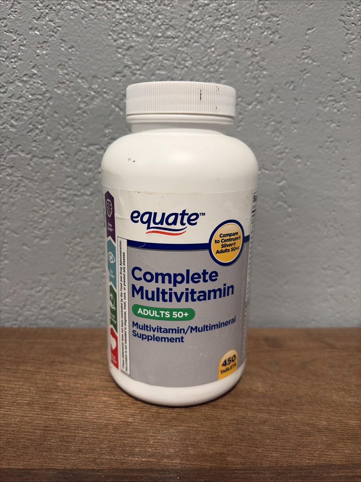 Equate Complete Multivitamin Supplement Tablets, Adults 50+, 450 EXP: 02/26