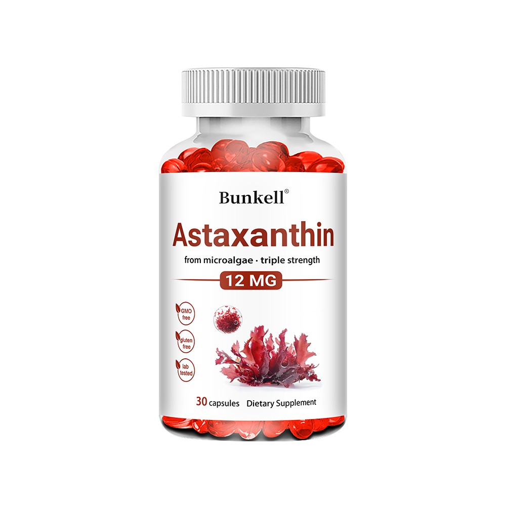 Triple Strength Astaxanthin 12mg from microalgae – 30/60/120 capsules