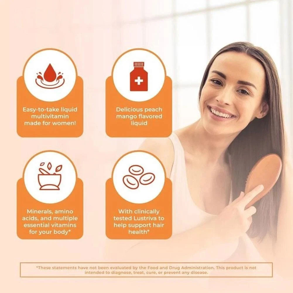 MaryRuth’s Liquid Multivitamin + Hair Growth-Clinically Tested for Thicker Hair