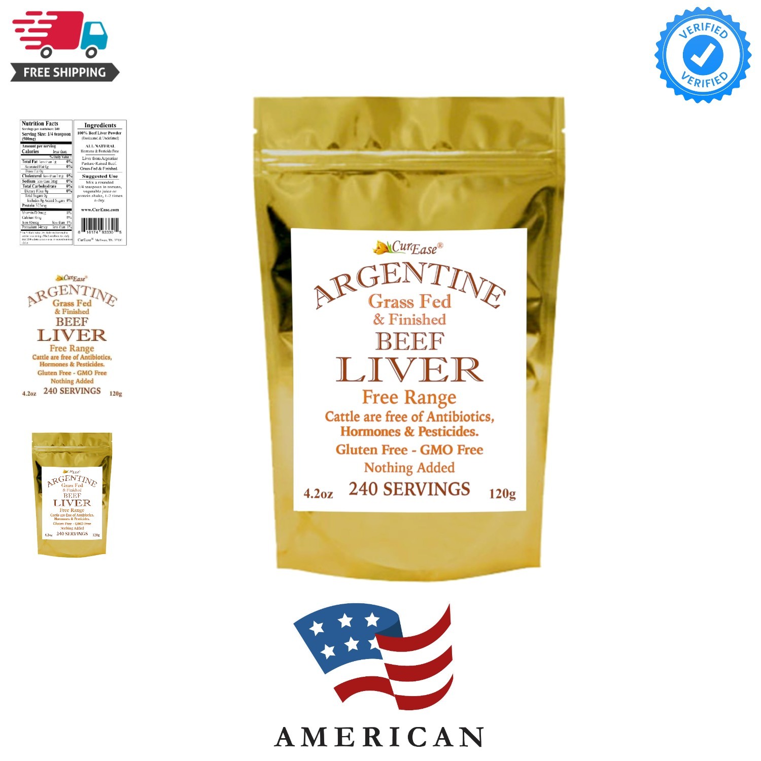 Beef Liver Powder – Argentine Grass Fed & Finished – Undefatted – 4.2 oz 240 …