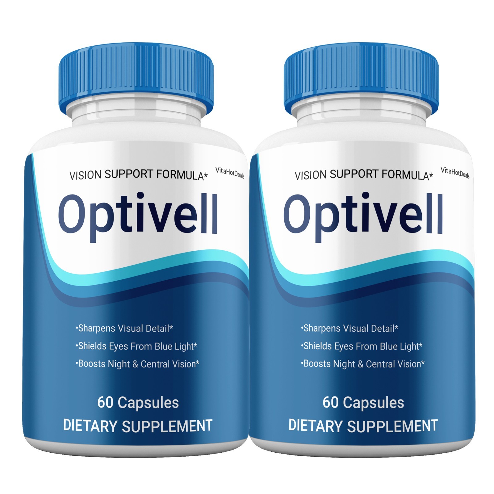 Optivell Vision Capsules, Opti Vell Vision & Eye Health Supplement (2 Pack)