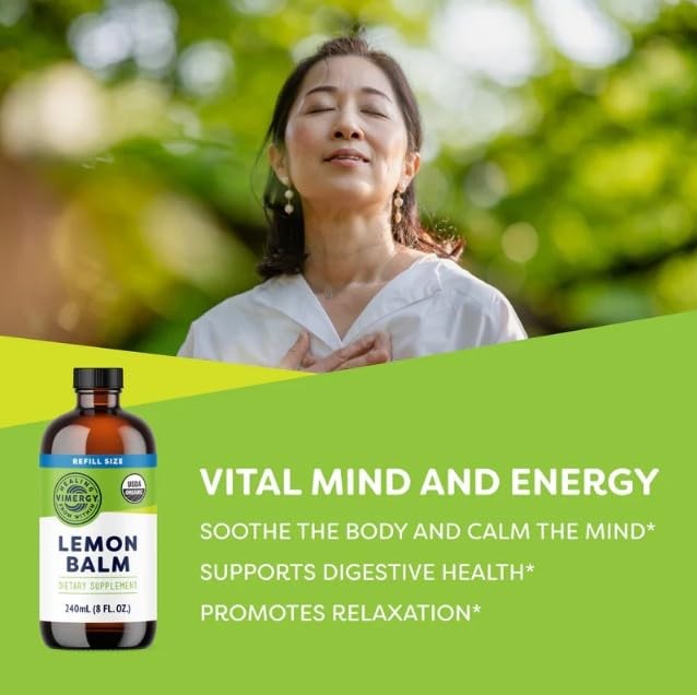 Vimergy Organic Lemon Balm Liquid Extract 240 ml
