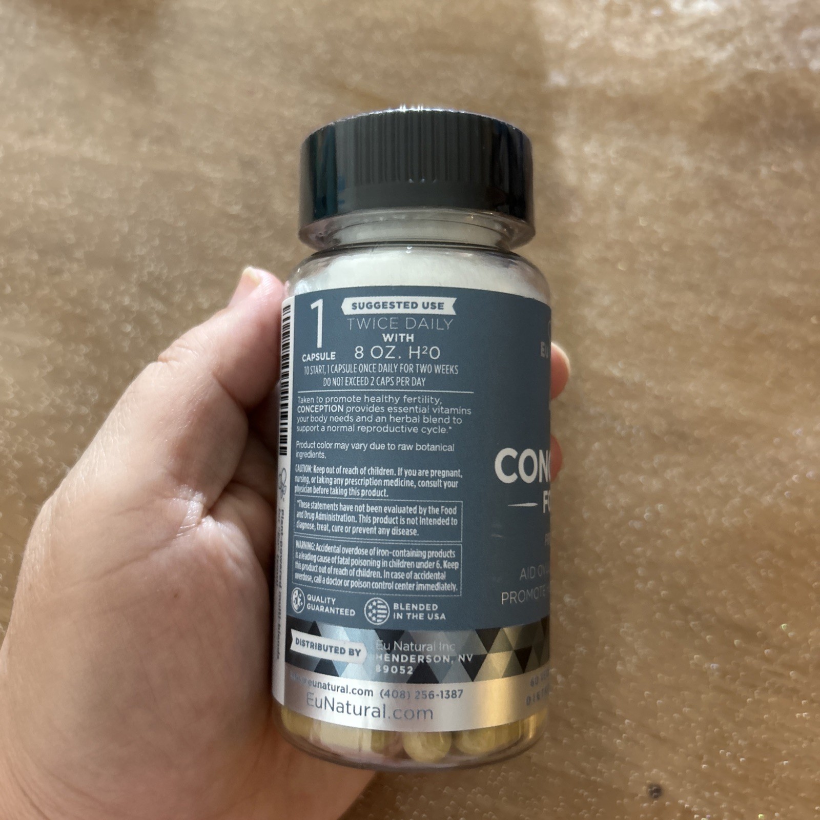 Eu natural Conception For Her, Fertility Aid Vitamins & Minerals 60 Capsules