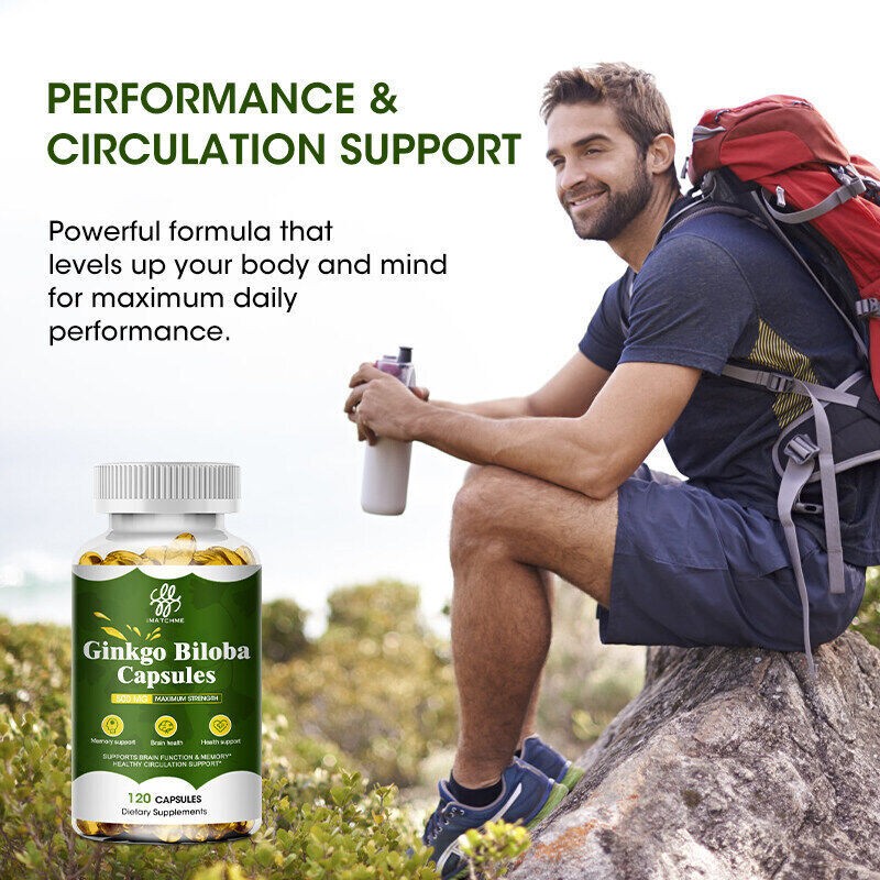 1/3/5XOrganic Ginkgo Biloba 500mg, Ginko Biloba Leaf,Memory & Concentration
