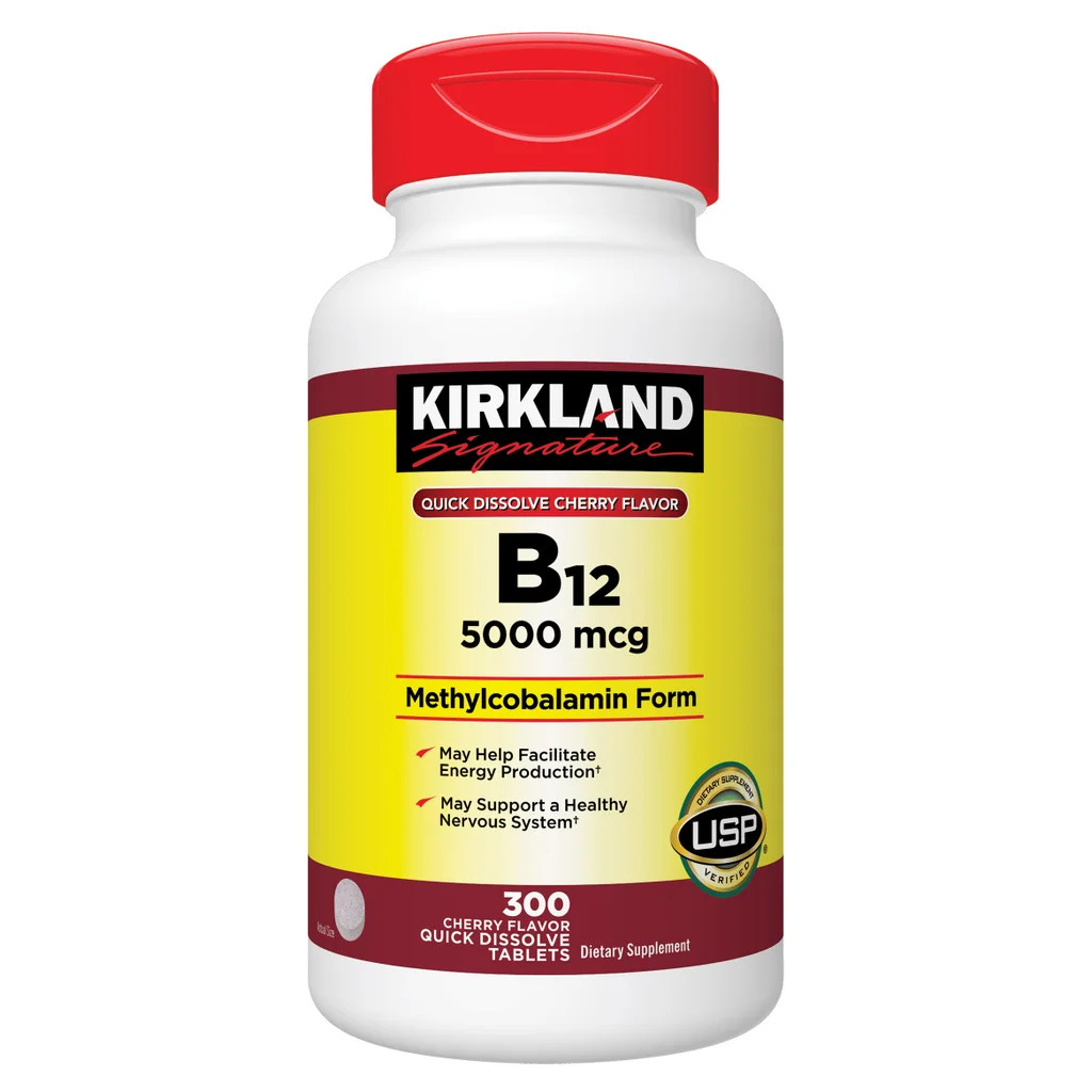 Kirkland Signature Vitamin B12 5000mcg., 300 Quick Dissolve Cherry Tabs EXP:2030