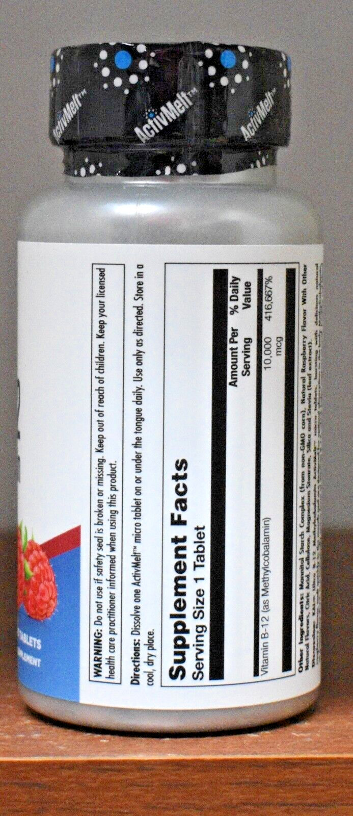 KAL Ultra B-12 Methylcobalamin 30 Micro Tablets 10,000 mcg Raspberry 10000mcg