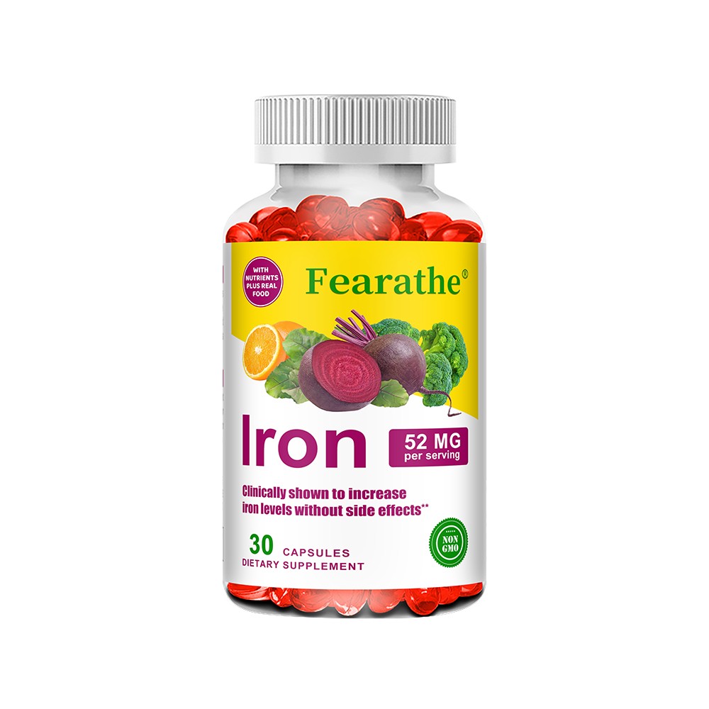 Iron Supplement Boost Energy Levels Enhancement Muscle Energy 30-120 Capsule