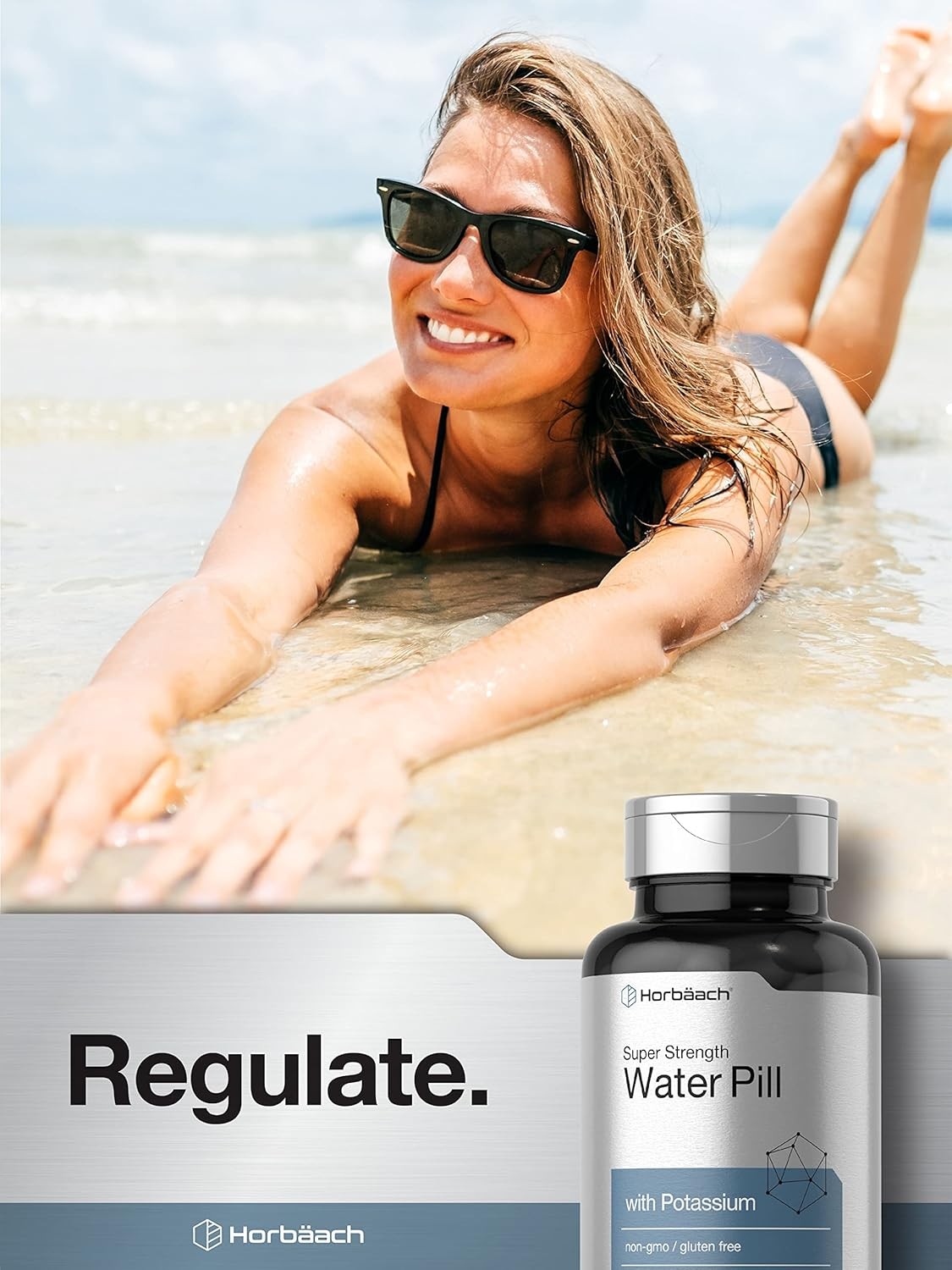 Horbäach Water Pills – Super Strength Water Pills – Water Retention Bloat Relief