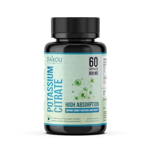 Potassium Citrate 800mg High Absorption Electrolyte Supplement 60 Caps