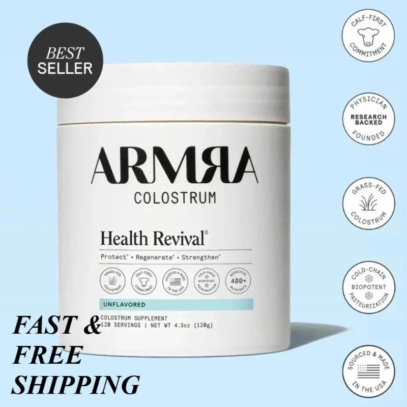 ARMRA Colostrum Powder Unflavored 120 Servings 120g Immune Support – 1-3 Bottles