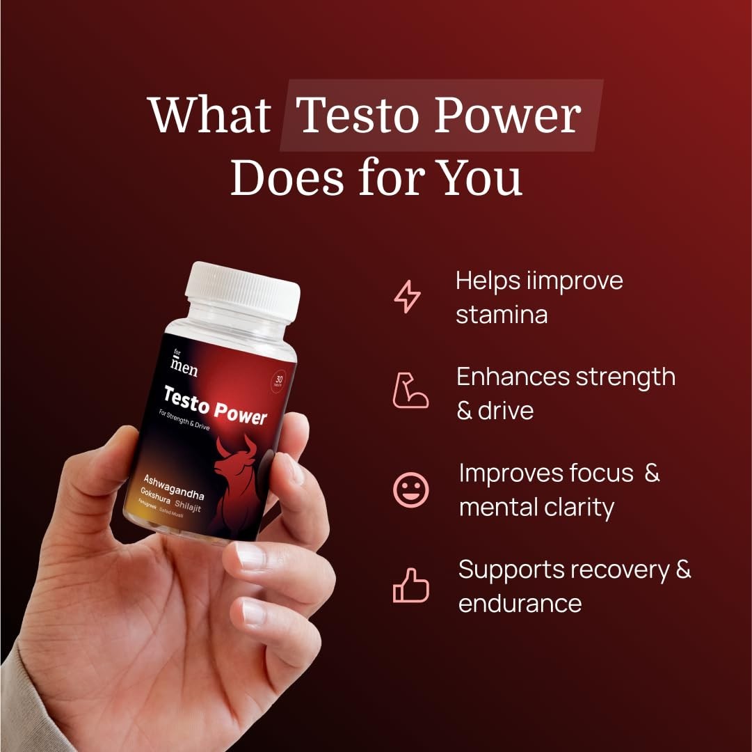ForMen Testo Power with Fenugreek (Methi), Ashwagandha, Gokshura &Safed Musli 30