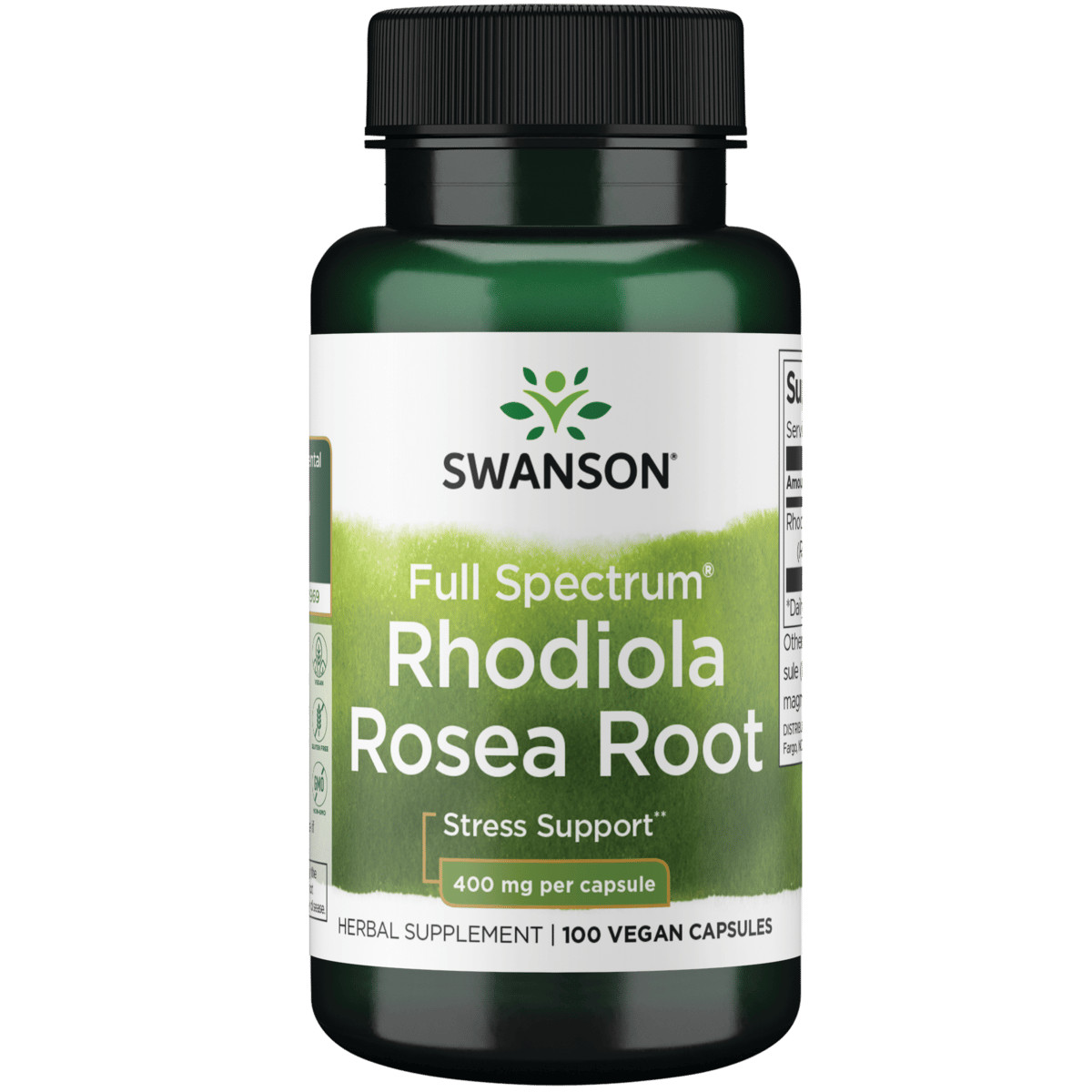 Swanson Full Spectrum Rhodiola Rosea Root, Energy/Stress Help, 400 mg (100 Caps)