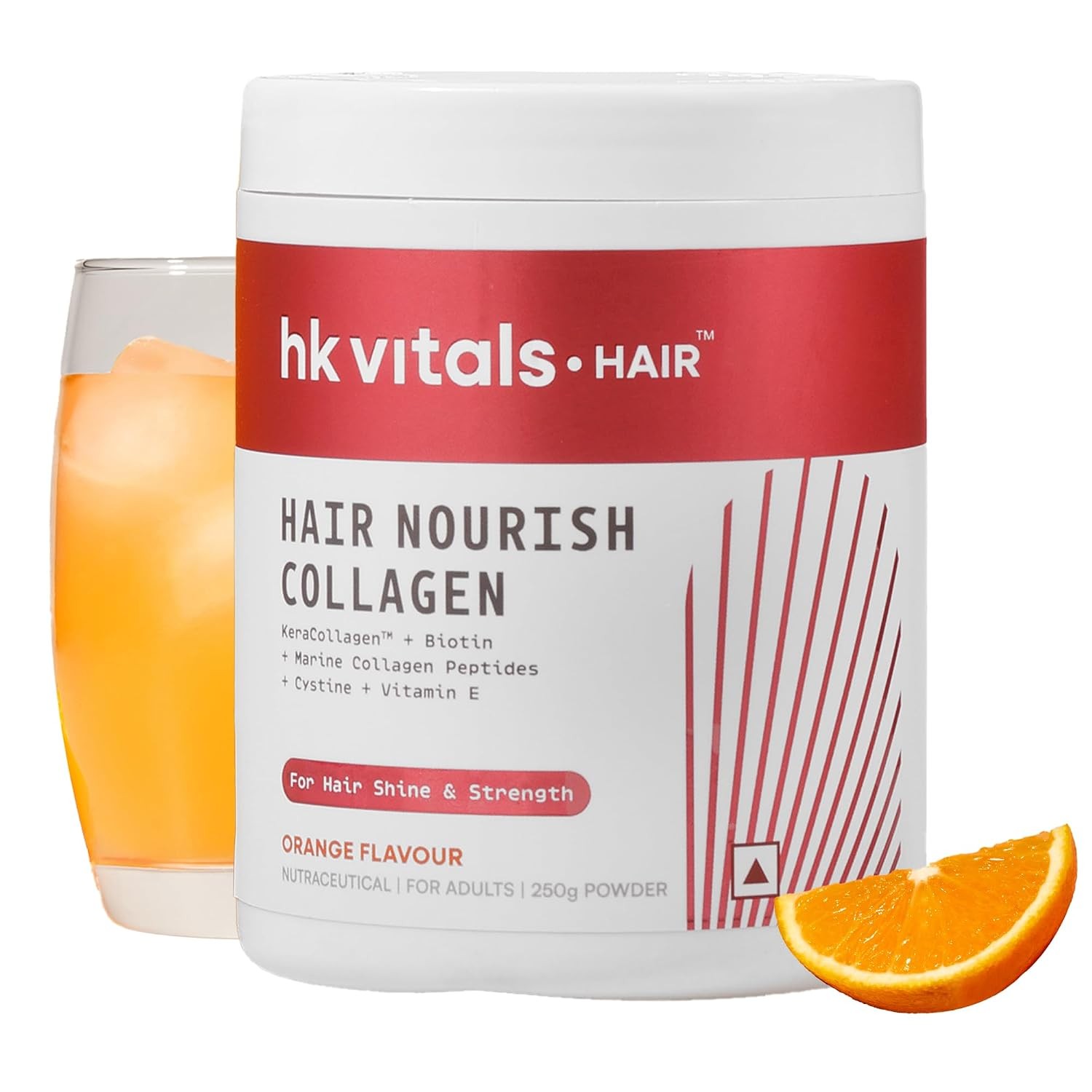 HK Vitals Hair Nourish Collagen 250gms Powder KeraCollagen + Biotin & Marine C