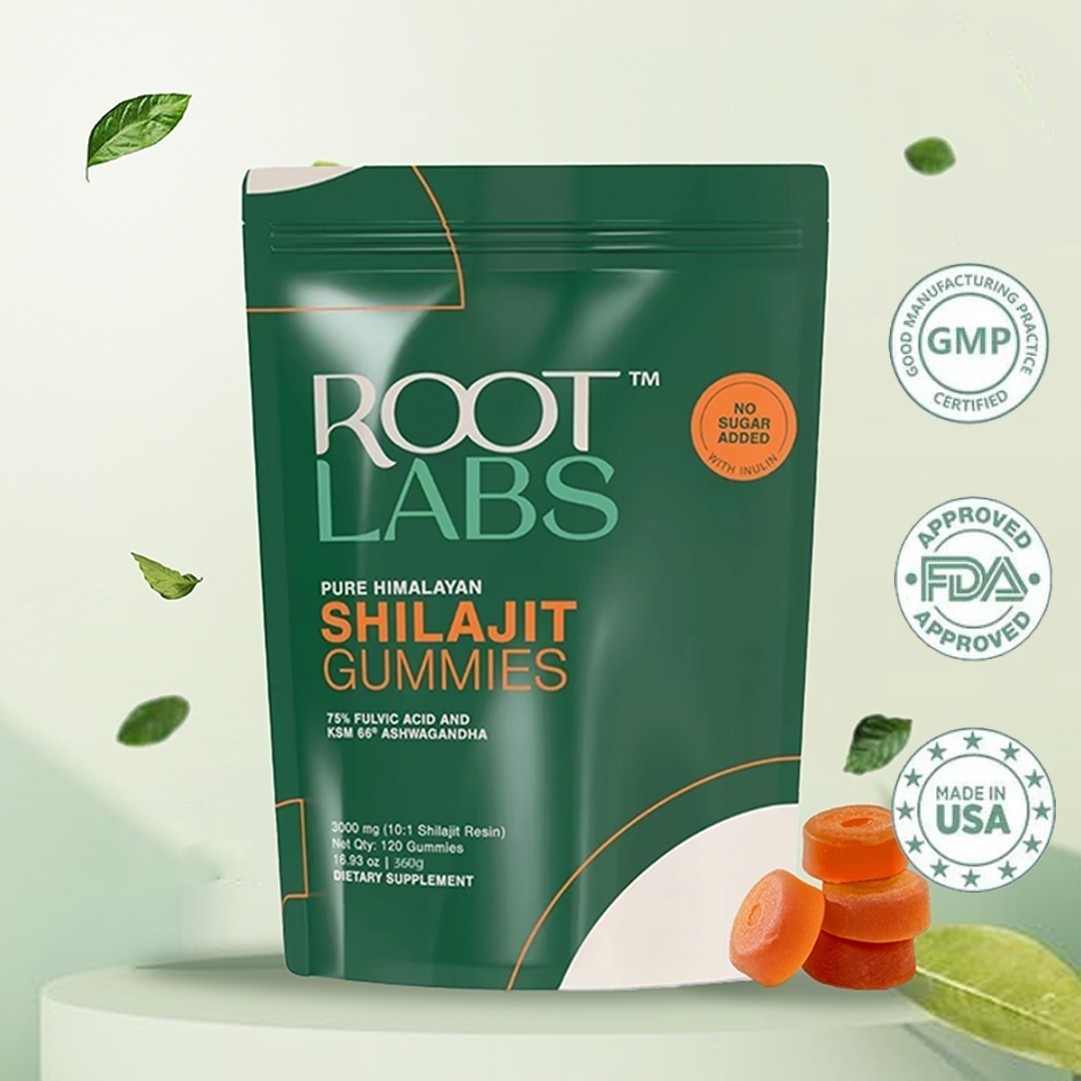 New Root Labs Pure Himalayan Alpha Gummies with KSM-66 Ashwagandha – 120 Gummies