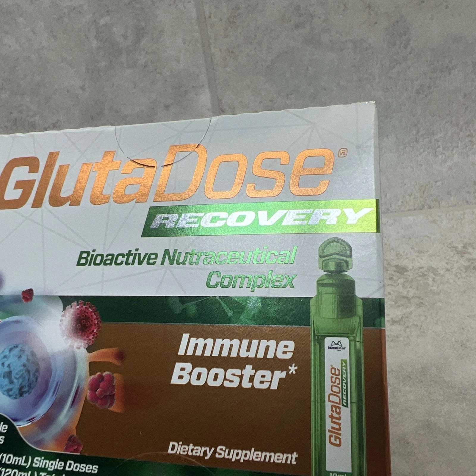 GlutaDose Recovery Immune Booster – 12 Single Doses Each Box- 07/2025