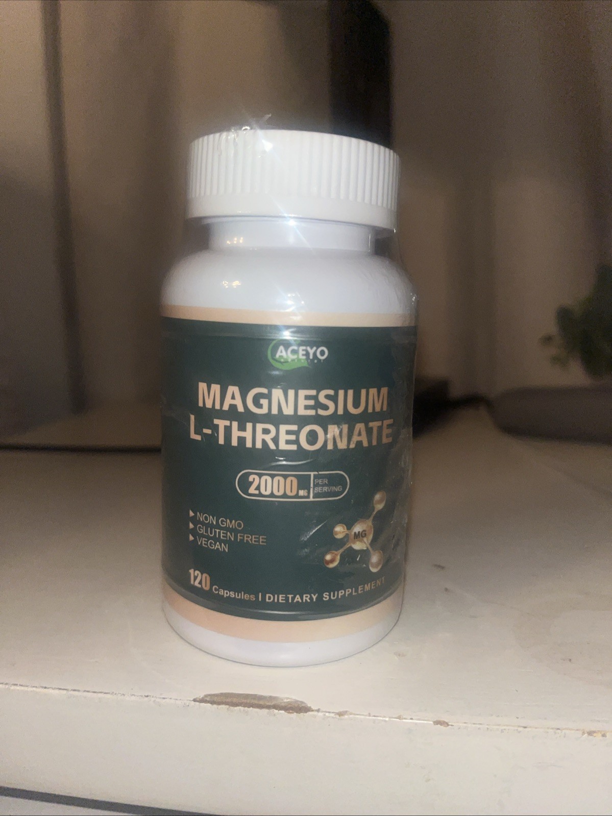 ACEYO Magnesium L-Threonate 120ct ~ Dietary Supplement Exp 2027