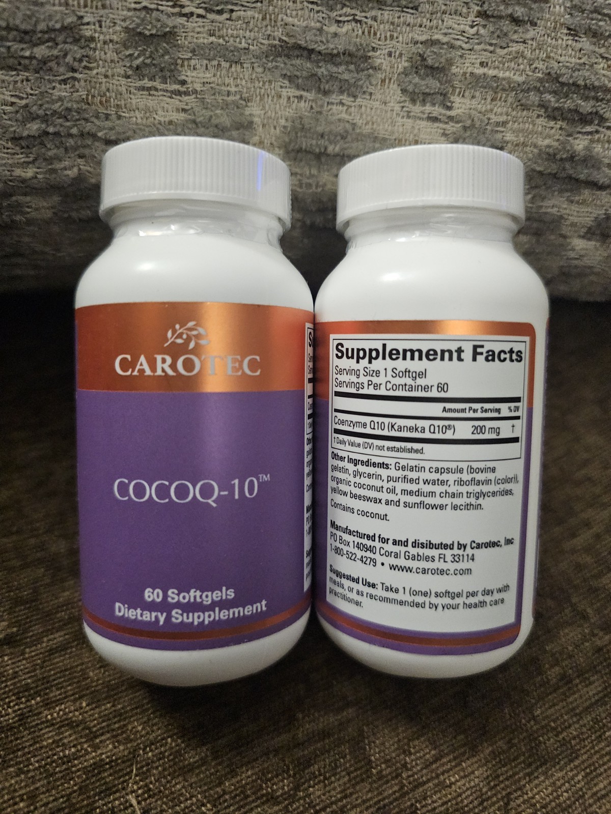 Carotec Dietary Supplement COCOQ-10. Exp. 03/26, (2 Bottles. )