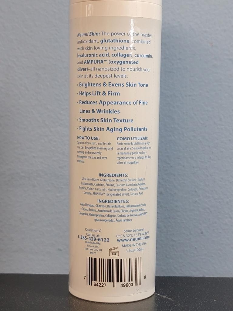 Neumi Skin Nano-Formulated Skin Solution 3.4 oz / 100 ml – New! Exp 2027 -USA