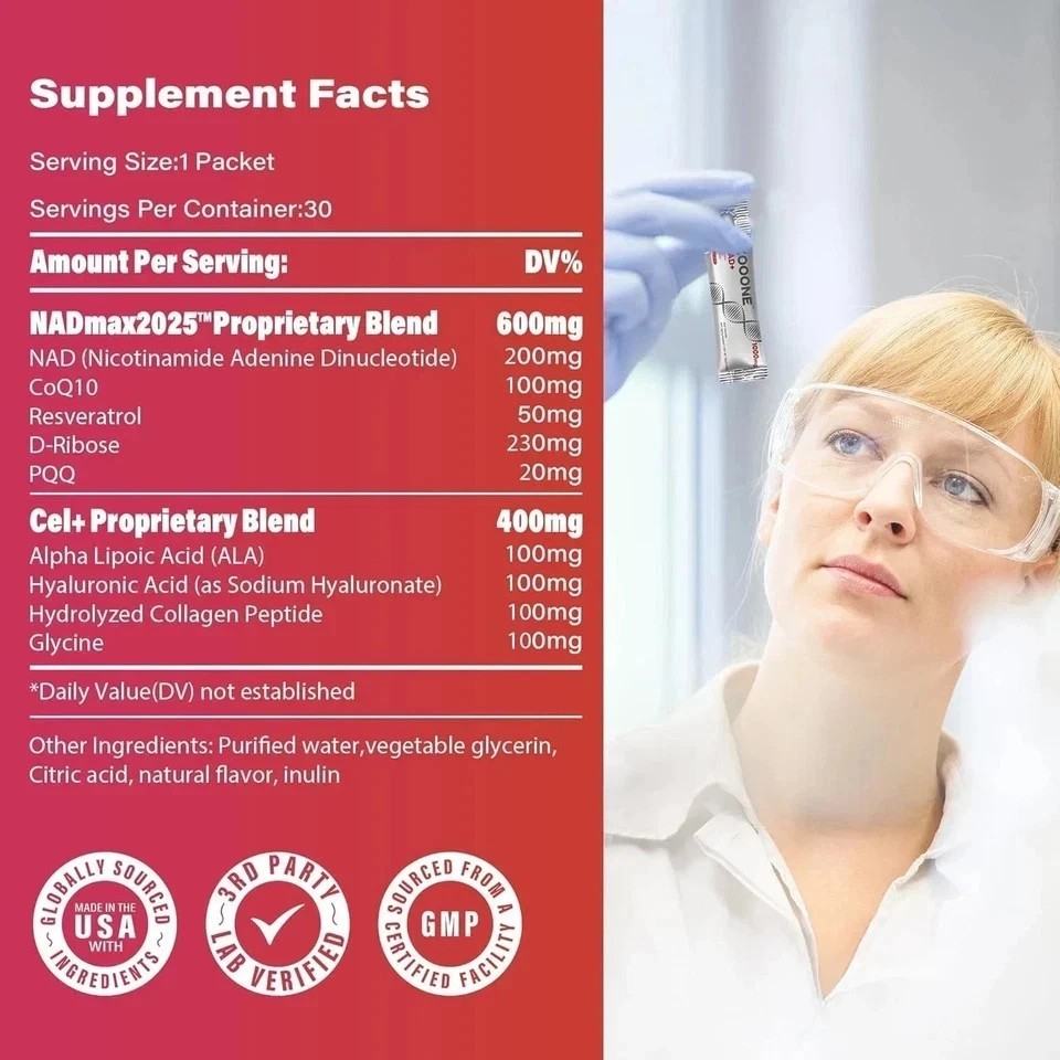 Resveratrol Nicotinamide & Supplement NEW 30pcs,Premium NAD+ zooone- Riboside++