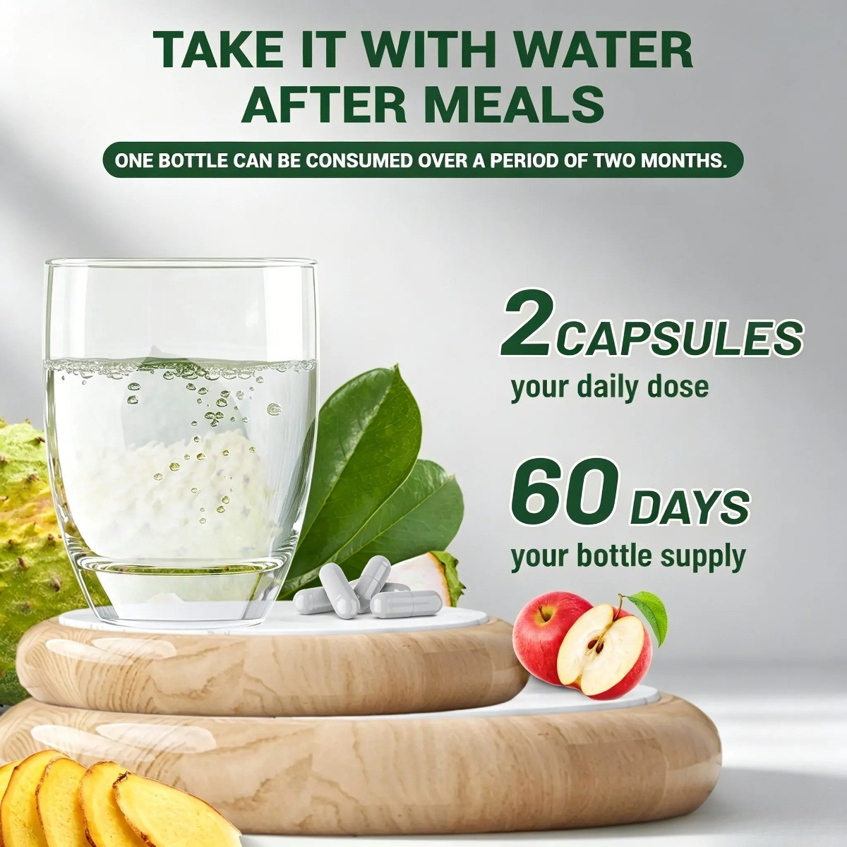 Soursop 24-in-1 Supplement ,Supports Skin, Joint & Bone Health, 120 Caps
