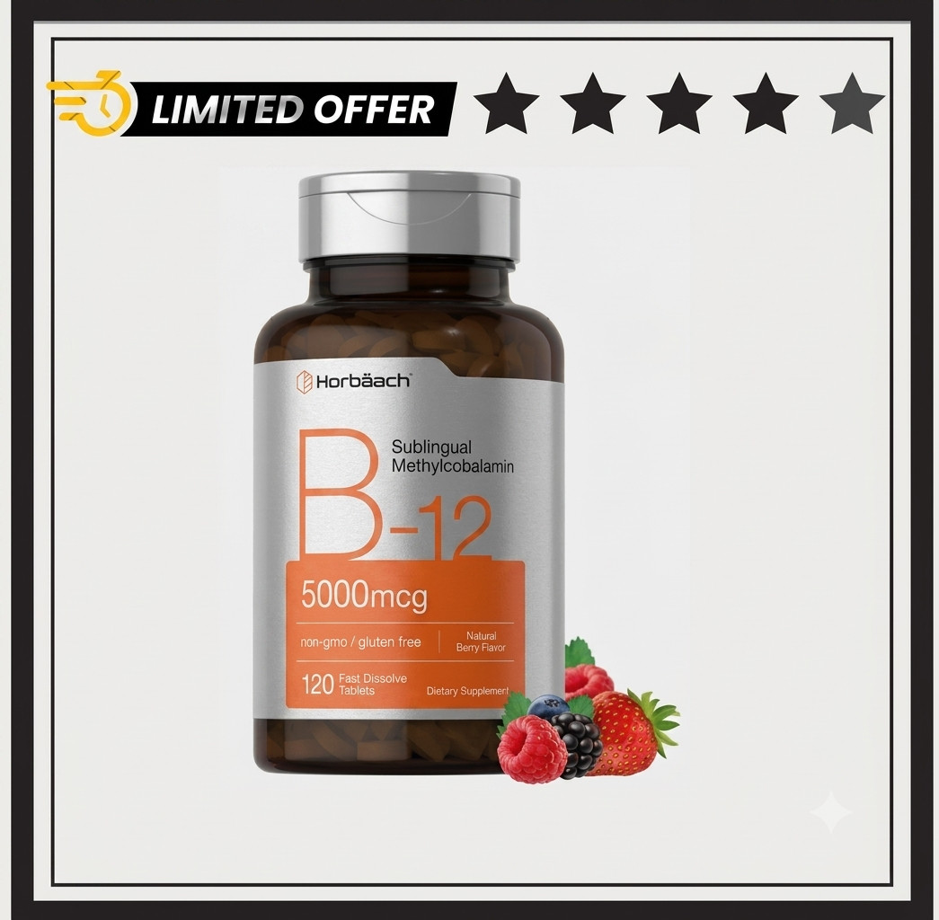 B12 Sublingual Methylcobalamin | 5000mcg | 120 Dissolvable Tablets | Free Ship..