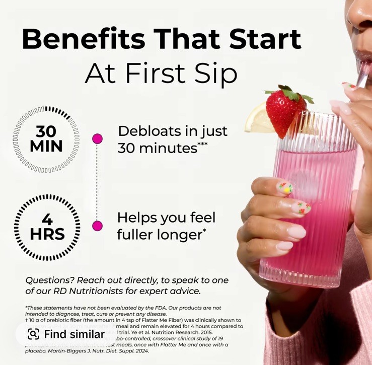HUM Flatter Me Fiber Booster Debloat Dietary Supplement Strawberry Lemon 4 Oz