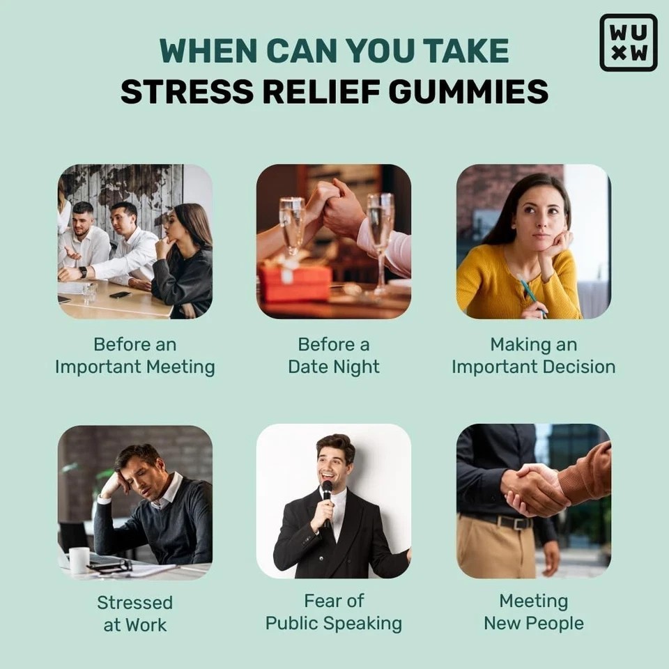 What’s Up Wellness Stress Relief Gummies – Anxiety & Sleep Support 30 Ct Y991