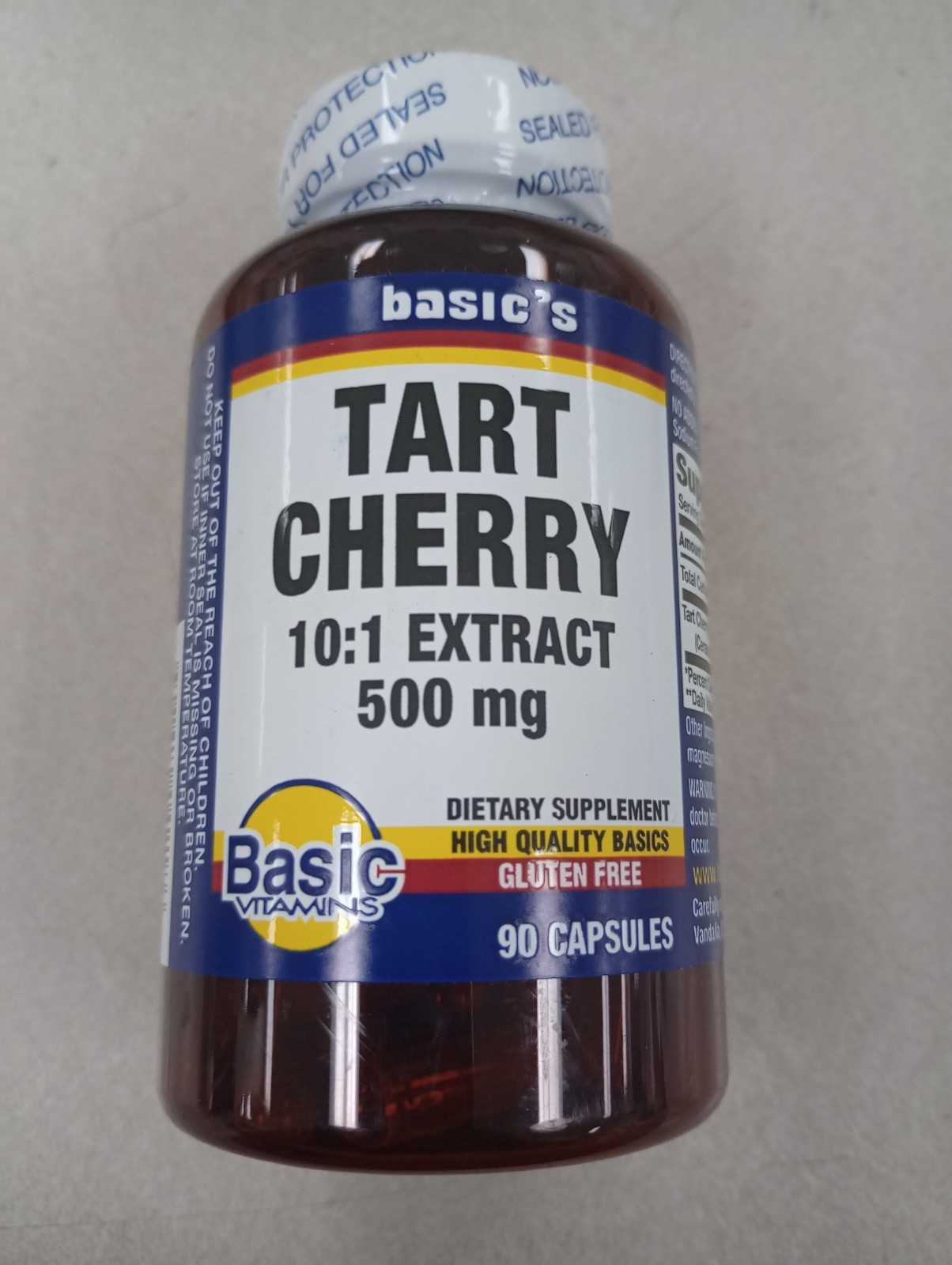 Basic’s Tart Cherry 500mg Caps – 90ct